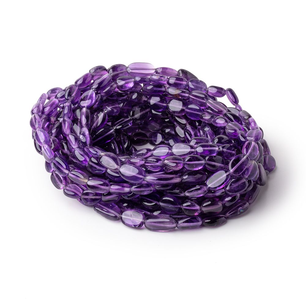 8-9mm Amethyst Plain Oval Beads 16 inch 40 pieces (ONLINE ORDER ONLY)