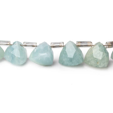 8-9mm Aquamarine Faceted Trillion Beads 6.5 inch 19 pieces (ONLINE ORDER ONLY)