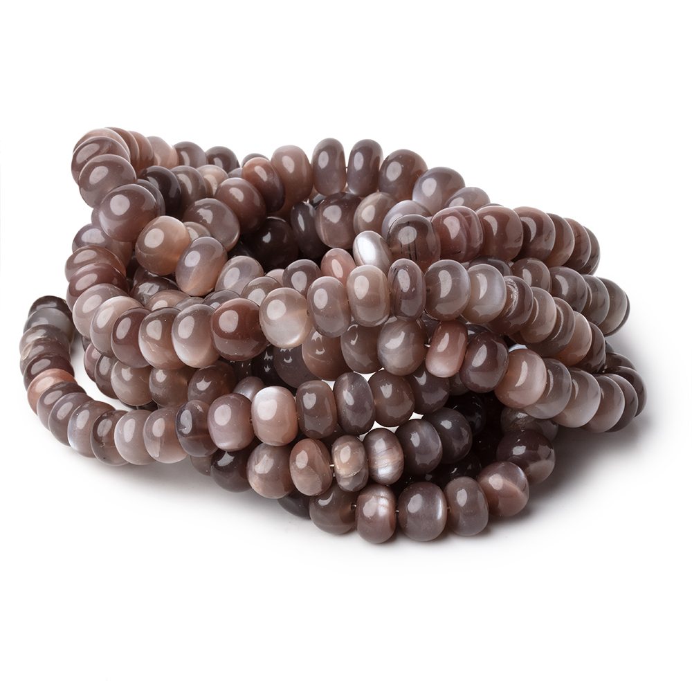 8-9mm Chocolate Moonstone Plain Rondelle Beads 16 inch 69 pieces (ONLINE ORDER ONLY)