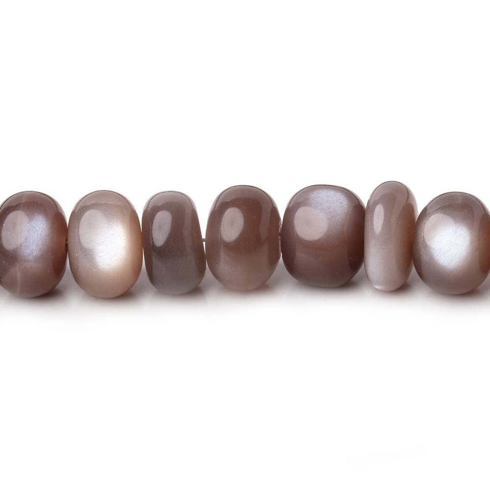 8-9mm Chocolate Moonstone Plain Rondelle Beads 16 inch 69 pieces (ONLINE ORDER ONLY)