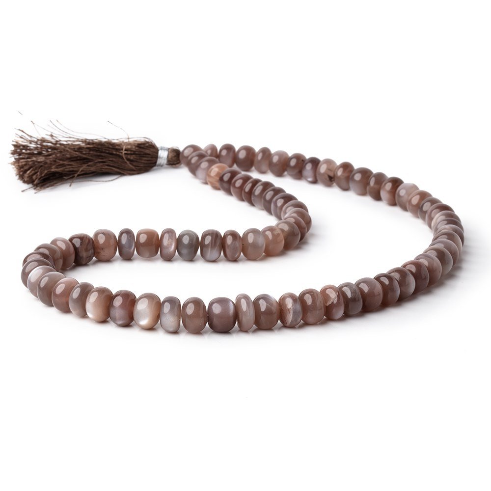 8-9mm Chocolate Moonstone Plain Rondelle Beads 16 inch 69 pieces (ONLINE ORDER ONLY)