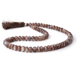 8-9mm Chocolate Moonstone Plain Rondelle Beads 16 inch 69 pieces (ONLINE ORDER ONLY)