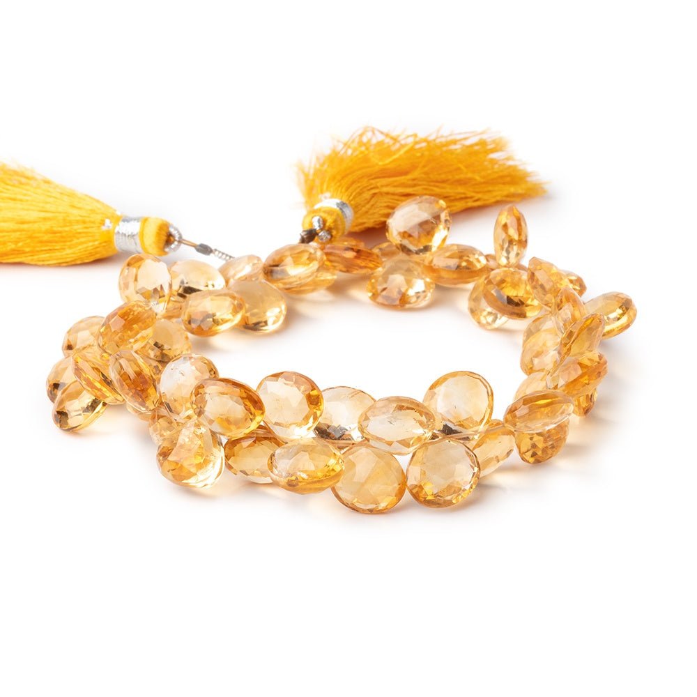 8-9mm Citrine Faceted Heart Beads 8 inch 53 pieces (ONLINE ORDER ONLY)