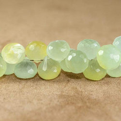 8-9mm Citrus Yellow Green Chalcedony Candy Kiss Beads 8.25 inch 57 pieces (ONLINE ORDER ONLY)