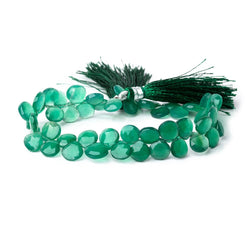 8-9mm Green Onyx Faceted Heart Beads 8 inch 50 pieces (ONLINE ORDER ONLY)