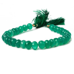 8-9mm Green Onyx Faceted Rondelle Beads 8 inch 33 pieces (ONLINE ORDER ONLY)