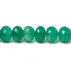 8-9mm Green Onyx Faceted Rondelle Beads 8 inch 33 pieces (ONLINE ORDER ONLY)