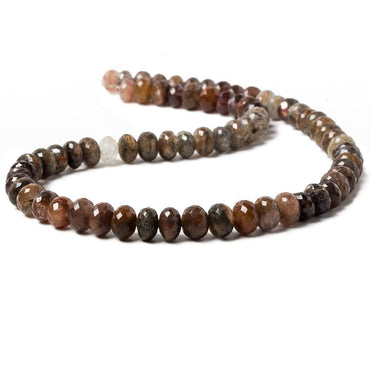 8-9mm Multi Color Rutilated Quartz Faceted Rondelle Beads 16 inch 78 pieces (ONLINE ORDER ONLY)