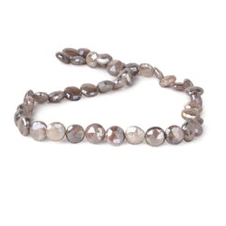 8-9mm Mystic Chocolate Moonstone faceted coins 14 inch 42 beads (ONLINE ORDER ONLY)