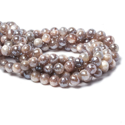 8-9mm Mystic Multi Grey Moonstone faceted rounds 14 inch 39 pieces (ONLINE ORDER ONLY)