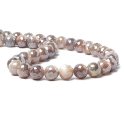 8-9mm Mystic Multi Grey Moonstone faceted rounds 14 inch 39 pieces (ONLINE ORDER ONLY)