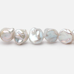 8-9mm Off White Keshi Side Drilled Freshwater Pearl 15.5 inch 51 Beads (ONLINE ORDER ONLY)