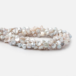 8-9mm Off White Keshi Side Drilled Freshwater Pearl 15.5 inch 51 Beads (ONLINE ORDER ONLY)