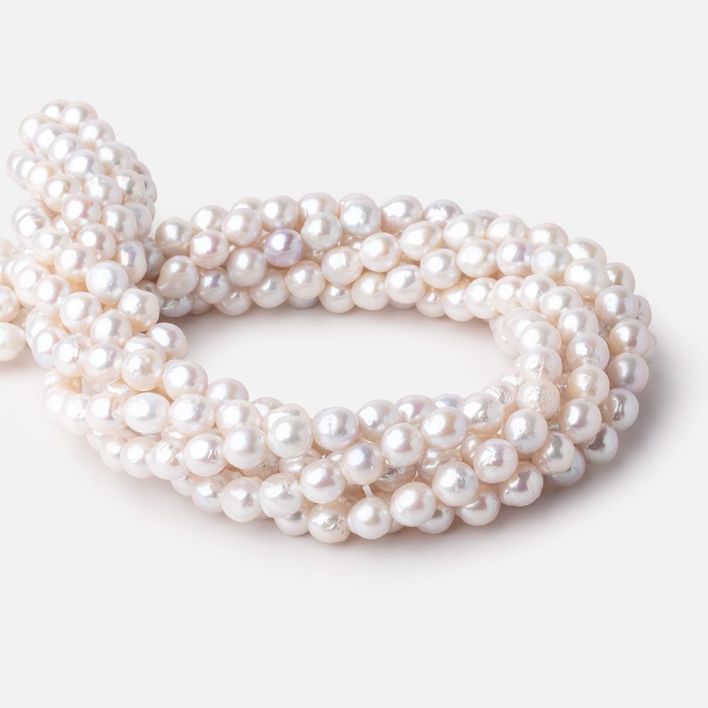 8-9mm Off White Petite Ultra Baroque Freshwater Pearls 16 inch 47 Beads AAA (ONLINE ORDER ONLY)