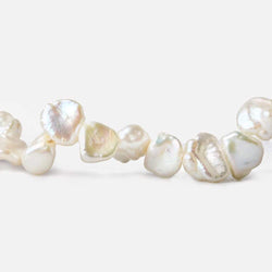 8-9mm Off White Top Drilled Keshi Freshwater Pearls 16 inch 69 pieces (ONLINE ORDER ONLY)