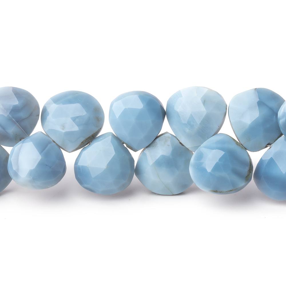 8-9mm Owyhee Denim Blue Opal Faceted Heart Beads 8 inch 46 pieces (ONLINE ORDER ONLY)