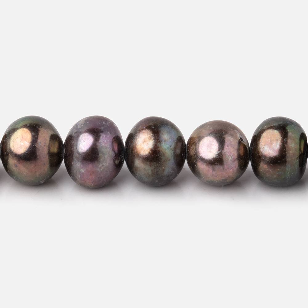8-9mm Peacock Off Round Freshwater Pearls 15.5 inches 52 Beads (ONLINE ORDER ONLY)