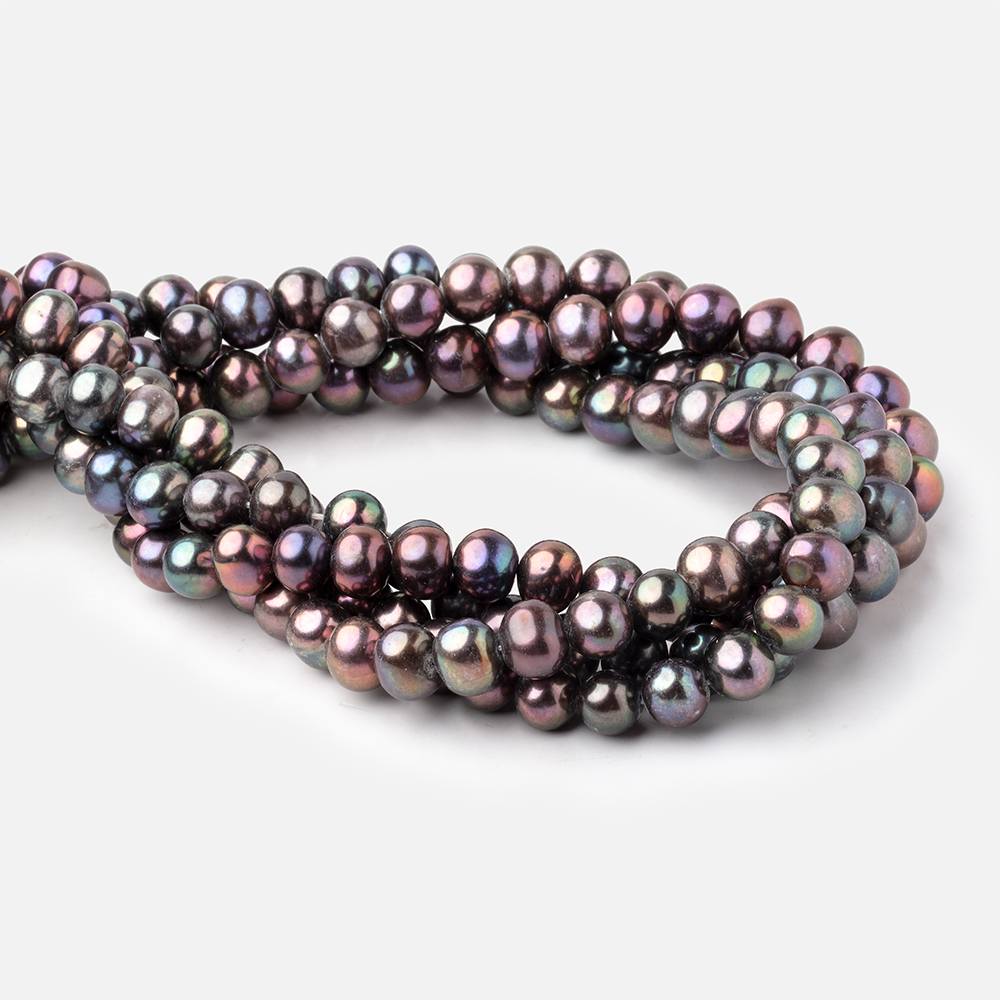 8-9mm Peacock Off Round Freshwater Pearls 15.5 inches 52 Beads (ONLINE ORDER ONLY)