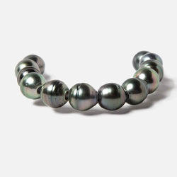 8-9mm Peacock Tahitian Ringed Saltwater Large Hole Pearls 12 pieces (ONLINE ORDER ONLY)