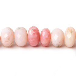 8-9mm Pink Peruvian Opal Faceted Rondelle Beads 14.25 inch 62 pieces (ONLINE ORDER ONLY)