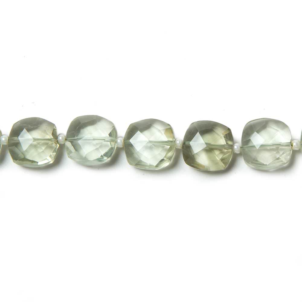 8-9mm Prasiolite faceted pillow beads 14 inch 34 pieces (ONLINE ORDER ONLY)