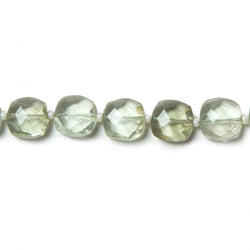 8-9mm Prasiolite faceted pillow beads 14 inch 34 pieces (ONLINE ORDER ONLY)