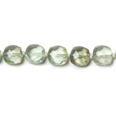 8-9mm Prasiolite faceted pillow beads 14 inch 34 pieces (ONLINE ORDER ONLY)