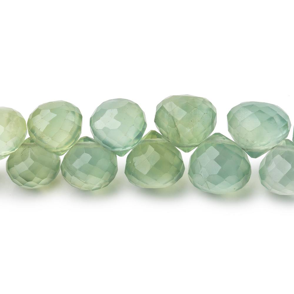 8-9mm Prehnite Faceted Candy Kiss Beads 6.75 inch 36 pieces (ONLINE ORDER ONLY)