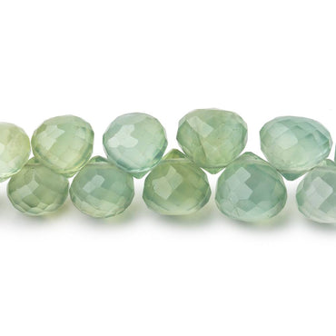 8-9mm Prehnite Faceted Candy Kiss Beads 6.75 inch 36 pieces (ONLINE ORDER ONLY)