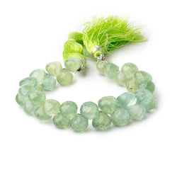 8-9mm Prehnite Faceted Candy Kiss Beads 6.75 inch 36 pieces (ONLINE ORDER ONLY)
