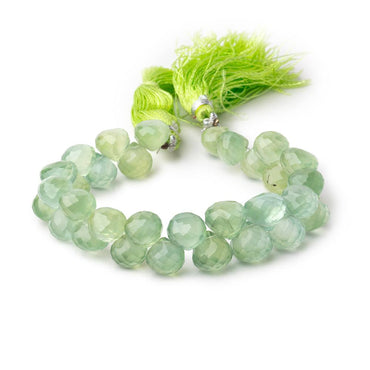 8-9mm Prehnite Faceted Candy Kiss Beads 6.75 inch 36 pieces (ONLINE ORDER ONLY)