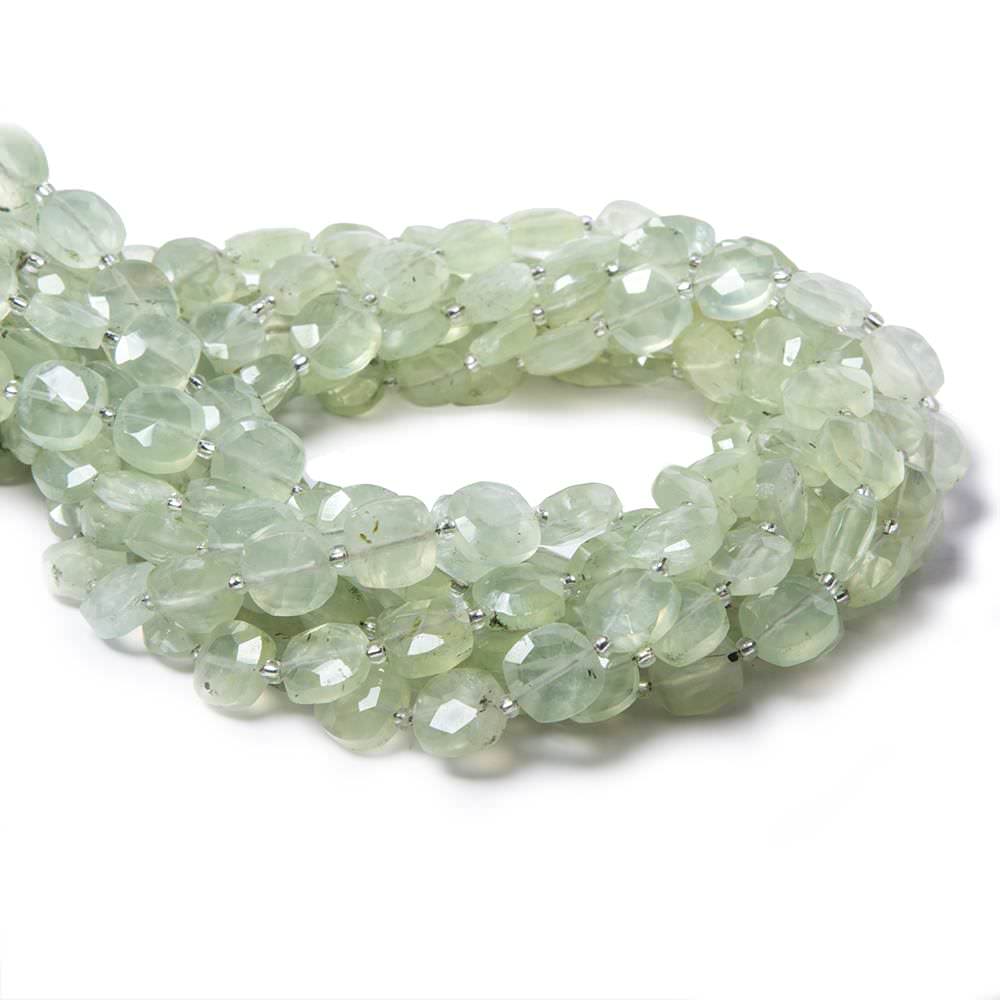 8-9mm Prehnite faceted pillow beads 13.5 inch 32 pieces (ONLINE ORDER ONLY)