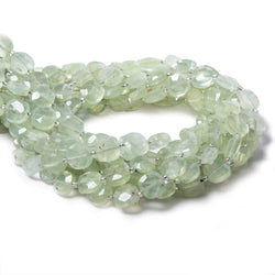 8-9mm Prehnite faceted pillow beads 13.5 inch 32 pieces (ONLINE ORDER ONLY)