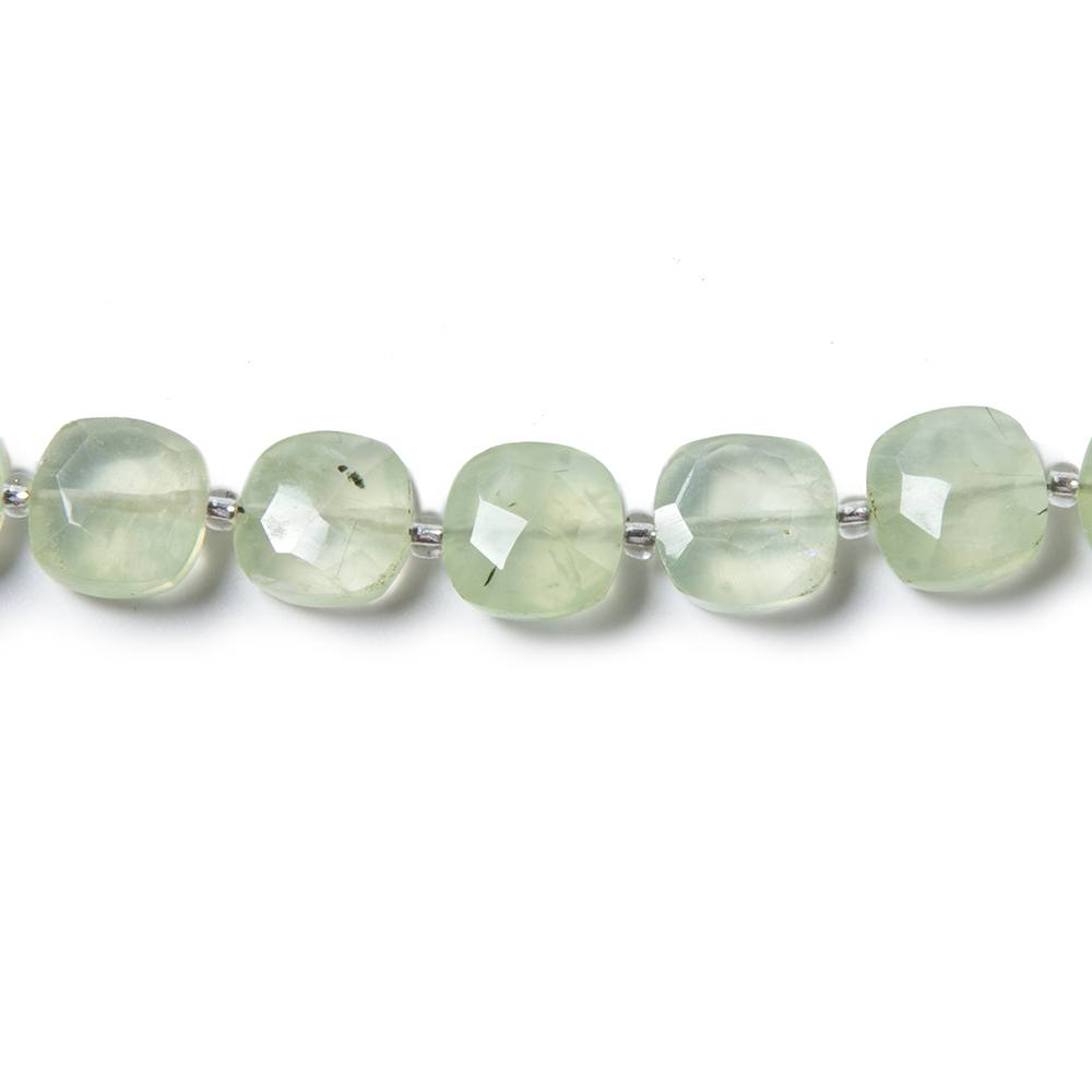 8-9mm Prehnite faceted pillow beads 13.5 inch 32 pieces (ONLINE ORDER ONLY)