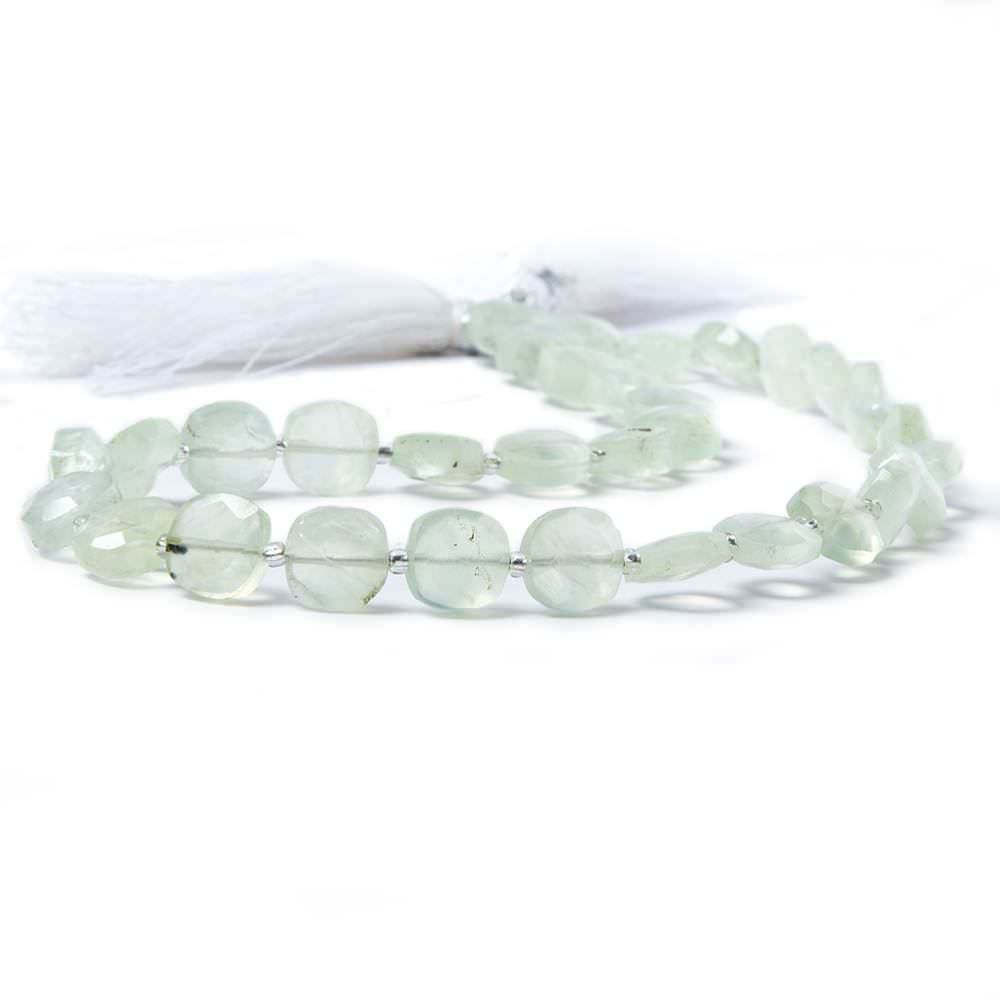 8-9mm Prehnite faceted pillow beads 13.5 inch 32 pieces (ONLINE ORDER ONLY)