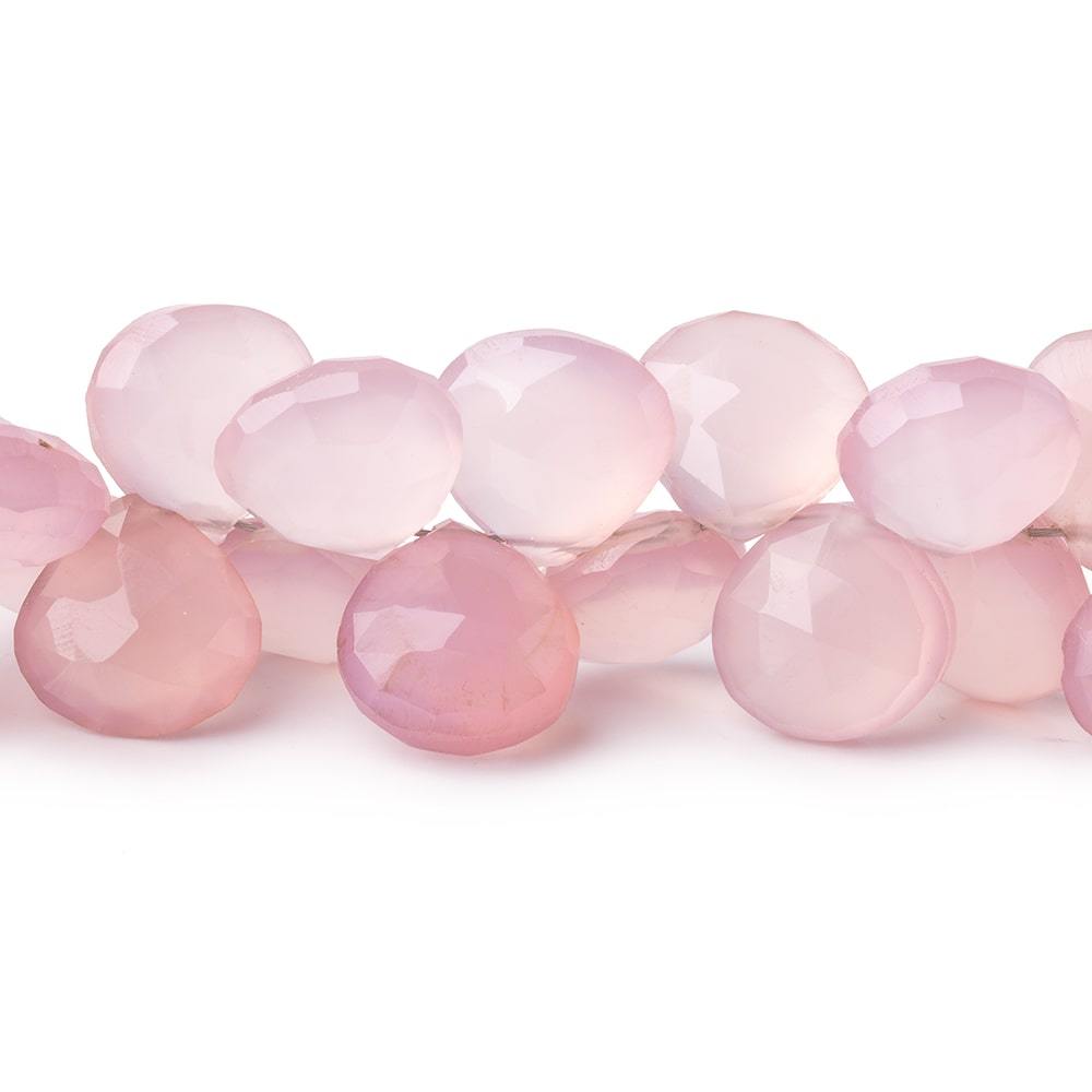 8-9mm Rose Pink Chalcedony Faceted Heart Beads 6 inch 40 pieces (ONLINE ORDER ONLY)