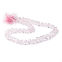 7-8mm Rose Quartz Faceted Twist Beads 16 inch 55 pieces (ONLINE ORDER ONLY)