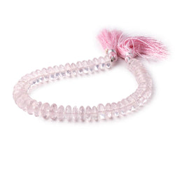 8-9mm Rose Quartz German Faceted Rondelle Beads 8.25 inch 55 pieces (ONLINE ORDER ONLY)