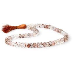 8-9mm Rutilated Quartz Faceted Rondelle Beads 16 inch 70 pieces (ONLINE ORDER ONLY)