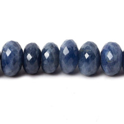 8-9mm Shaded Sapphire faceted rondelle beads 8 inch 39 pieces AA (ONLINE ORDER ONLY)