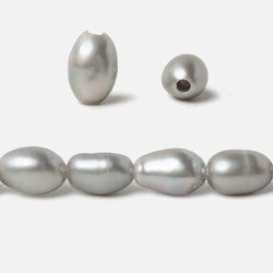 8-9mm Silver Baroque large hole Freshwater Pearls 16 inch 32 pieces (ONLINE ORDER ONLY)