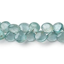 8-9mm Teal Kyanite Plain Heart Beads 7.5 inch 46 pieces (ONLINE ORDER ONLY)