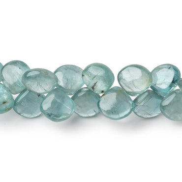 8-9mm Teal Kyanite Plain Heart Beads 7.5 inch 46 pieces (ONLINE ORDER ONLY)