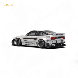 MicroTurbo Custom 180SX - Pandem Rocket Bunny White 1:64 (ONLINE ORDER ONLY)