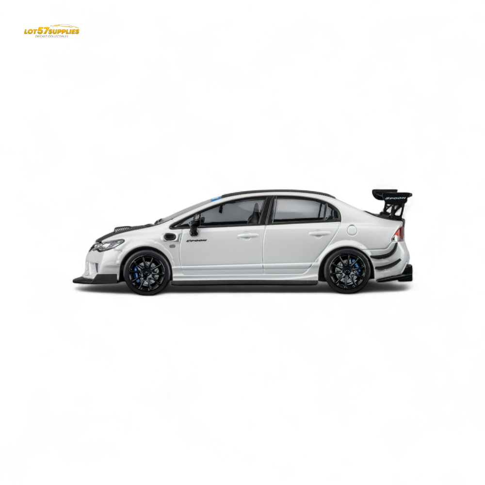(Pre-Order) Microturbo Honda Civic Type R FD2 Spoon Sports - Metallic White 1:64 (Online Order Only)