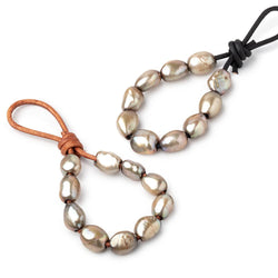 10-11mm Marsh Green Large Hole Baroque Pearls Set of 10 (ONLINE ORDER ONLY)