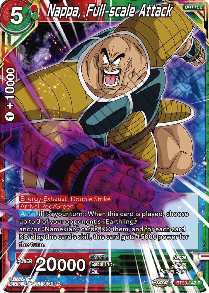 Nappa, Full-scale Attack (BT20-142) [Power Absorbed] (ONLINE ORDER ONLY)