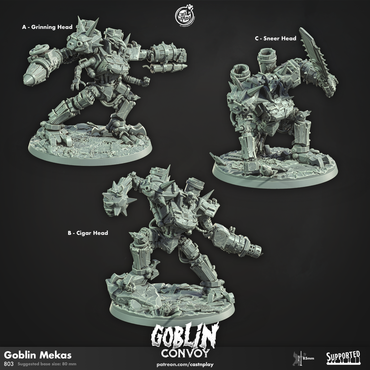 3D Printed Cast n Play Goblin Mekas The Goblin Convoy 28mm 32mm D&D (Online Only)