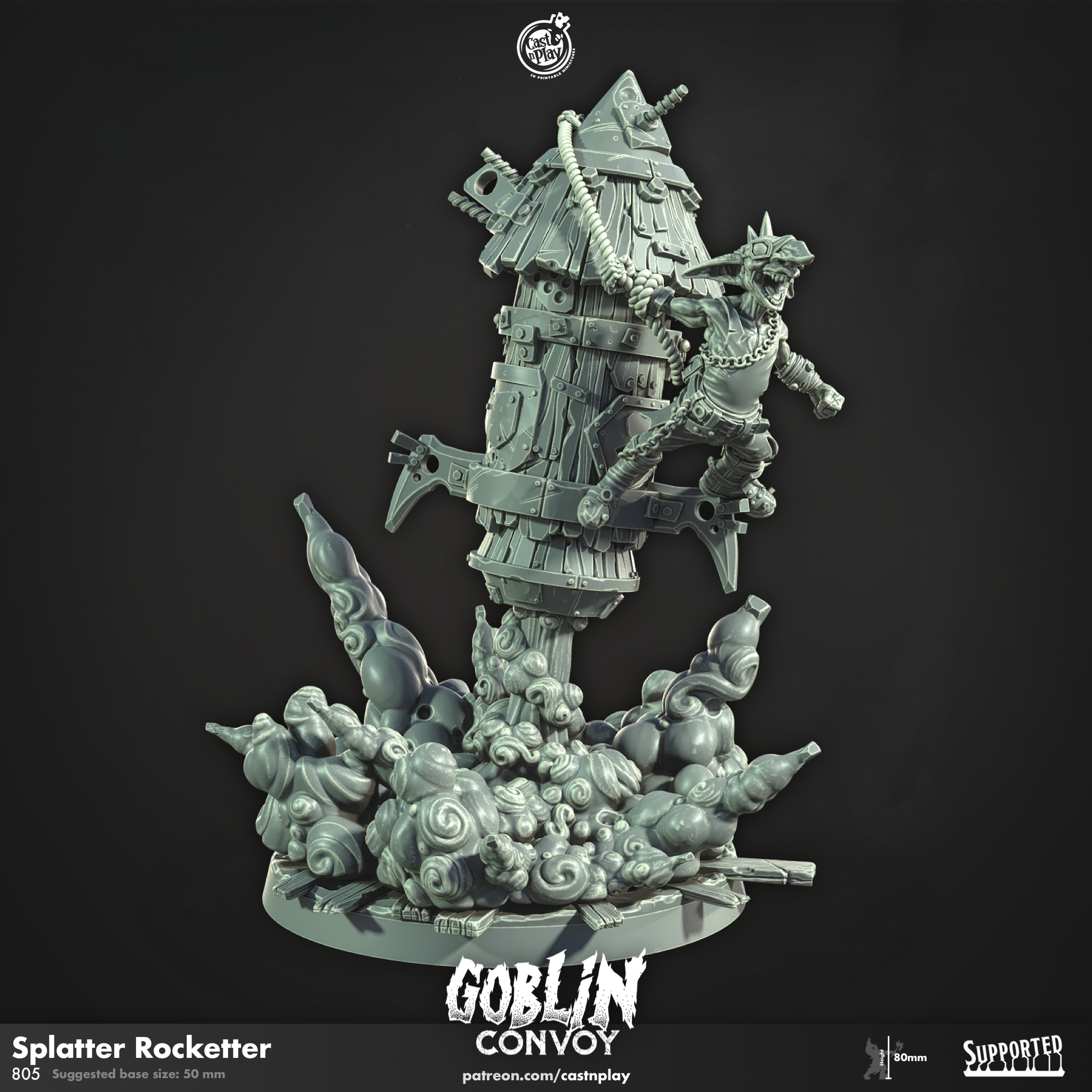3D Printed Cast n Play Splatter Rocketeer The Goblin Convoy 28mm 32mm D&D (Online Only)