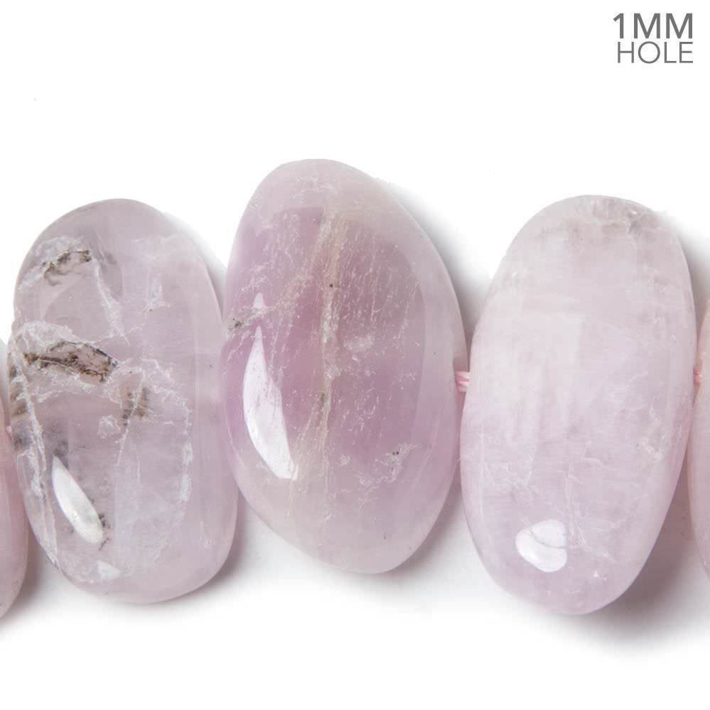 12x11-20x12mm Kunzite side drilled plain nugget beads 16 inch 42 pieces 1mm Large Hole (ONLINE ORDER ONLY)